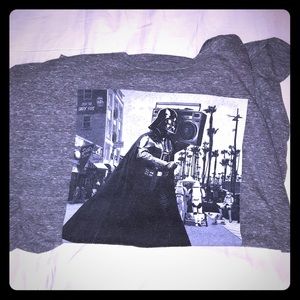 Darth Vader with a boom box